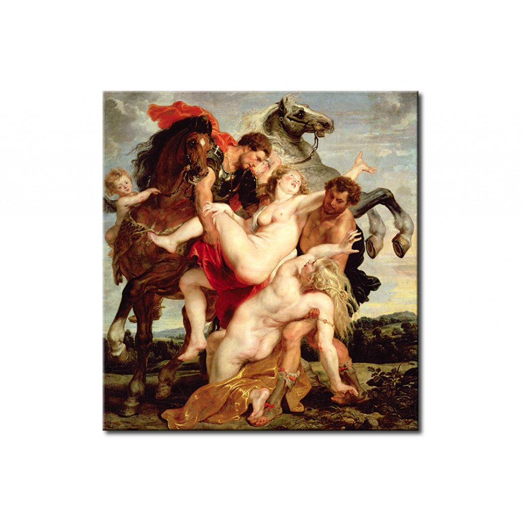 Målning Rape Of The Daughters Of Leucippus
