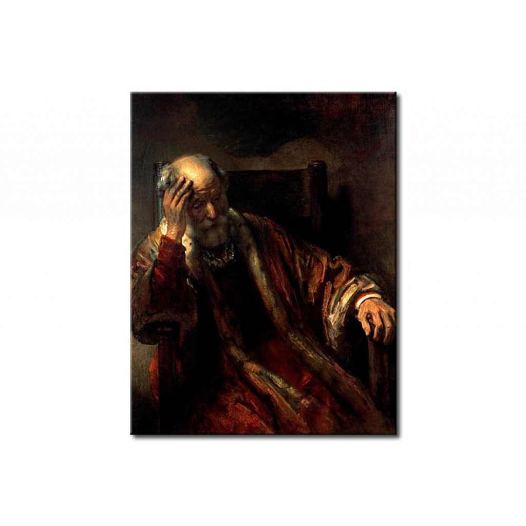 Schilderij  Rembrandt: An Old Man In An Armchair