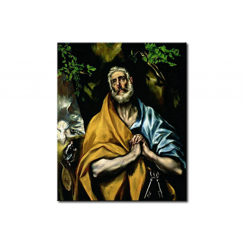 Schilderij  El Greco: The Tears Of St Peter, Late