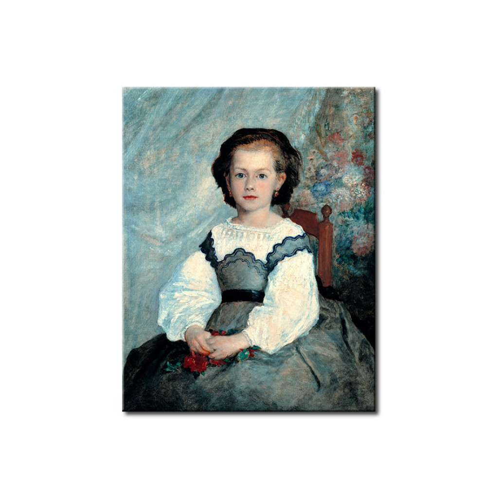 Schilderij  Pierre-Auguste Renoir: Portrait Of Mademoiselle Romaine Lacaux