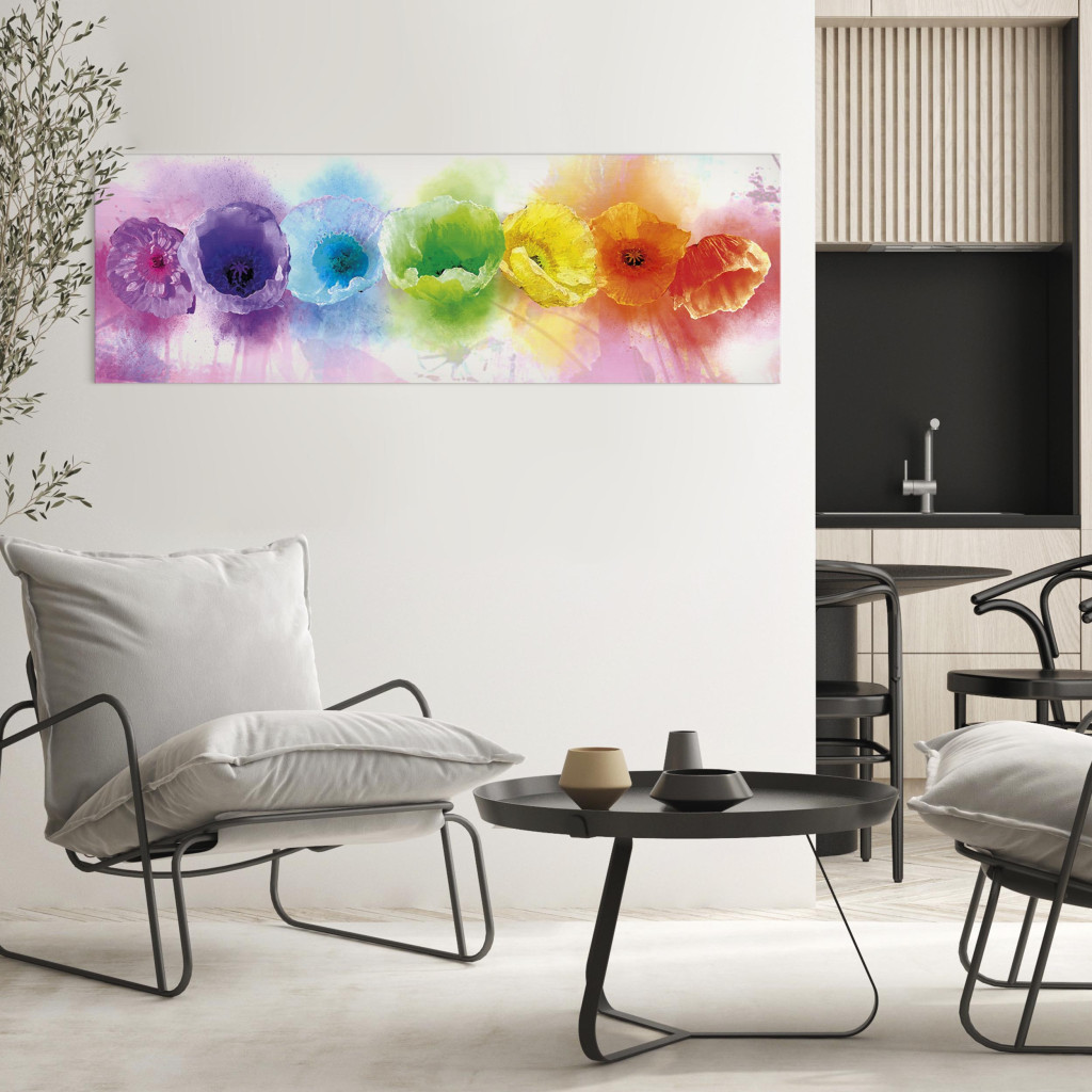 Schilderij  Klaprozen: Rainbow-hued Poppies