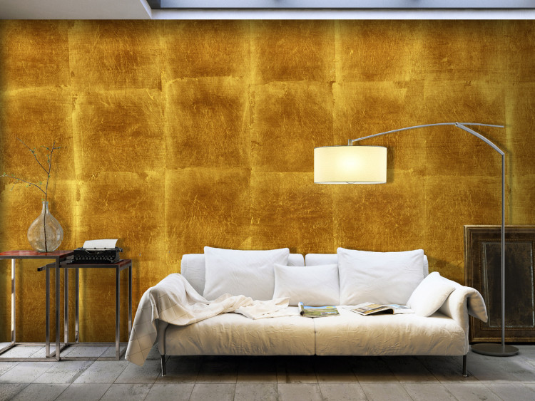 Mural Gaiola Dourada - fundo com formas geométricas em um arranjo irregular 90062