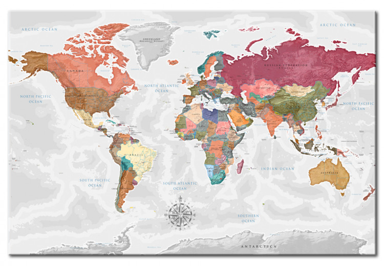 Tablero decorativo en corcho Travel Around the World [Cork Map] 97362 additionalImage 2