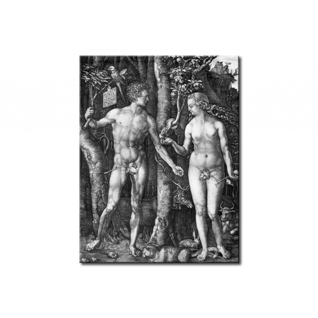 Schilderij  Albrecht Dürer: Adam And Eve