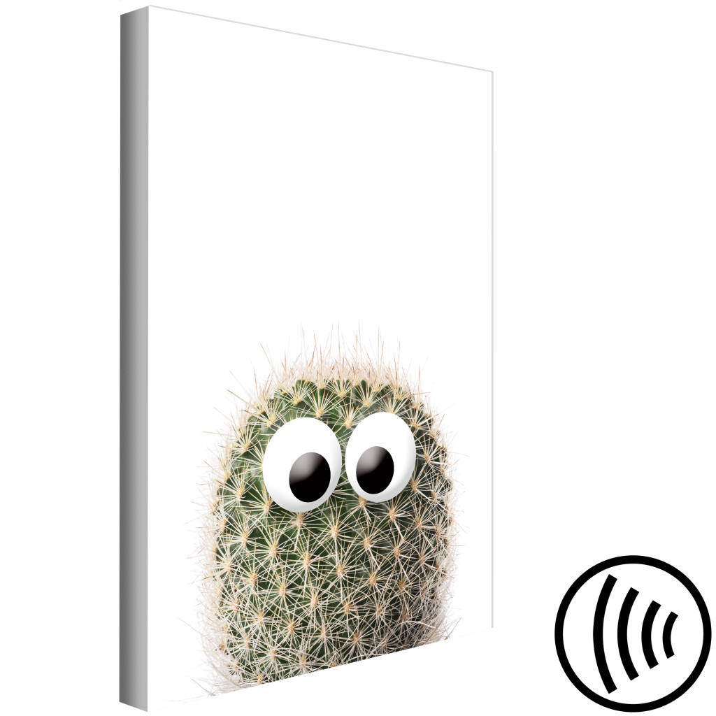 Schilderij  Andere Bloemen: Cactus With Eyes (1 Part) Vertical