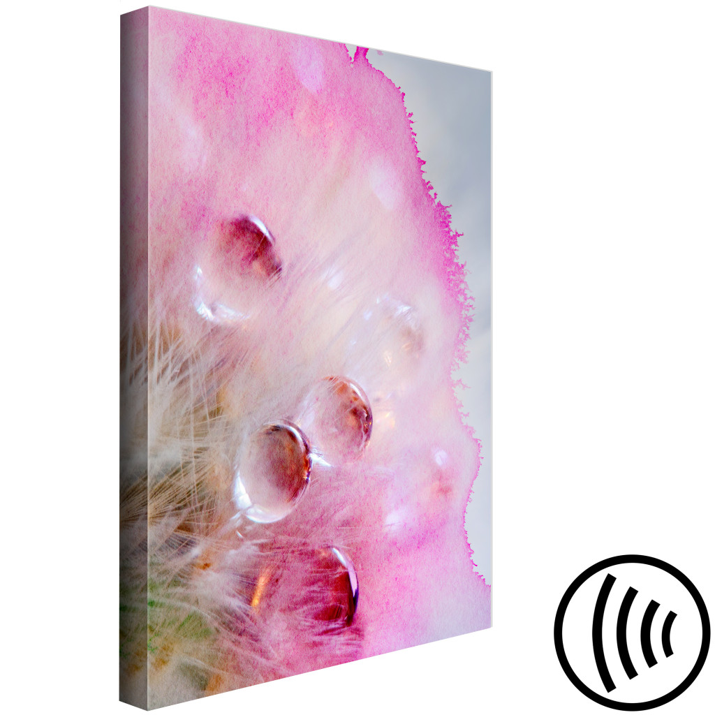 Schilderij  Florale Motieven: Aquareldetails - Water En Verf Creëren Een Abstract Roze Patroon