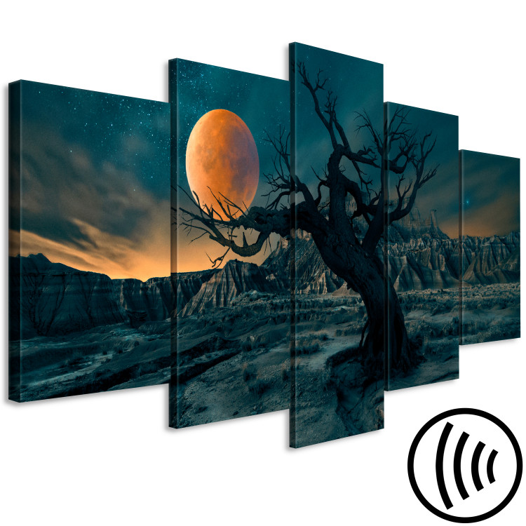 Canvas Art Print Twilight Time (5 Parts) Wide Green 123672 additionalImage 6