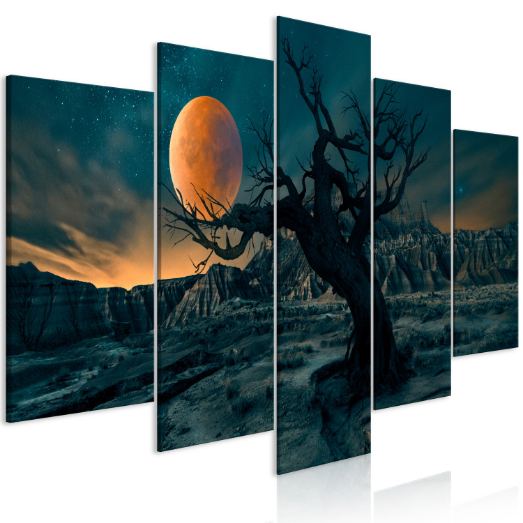 Canvas Art Print Twilight Time (5 Parts) Wide Green 123672 additionalImage 2