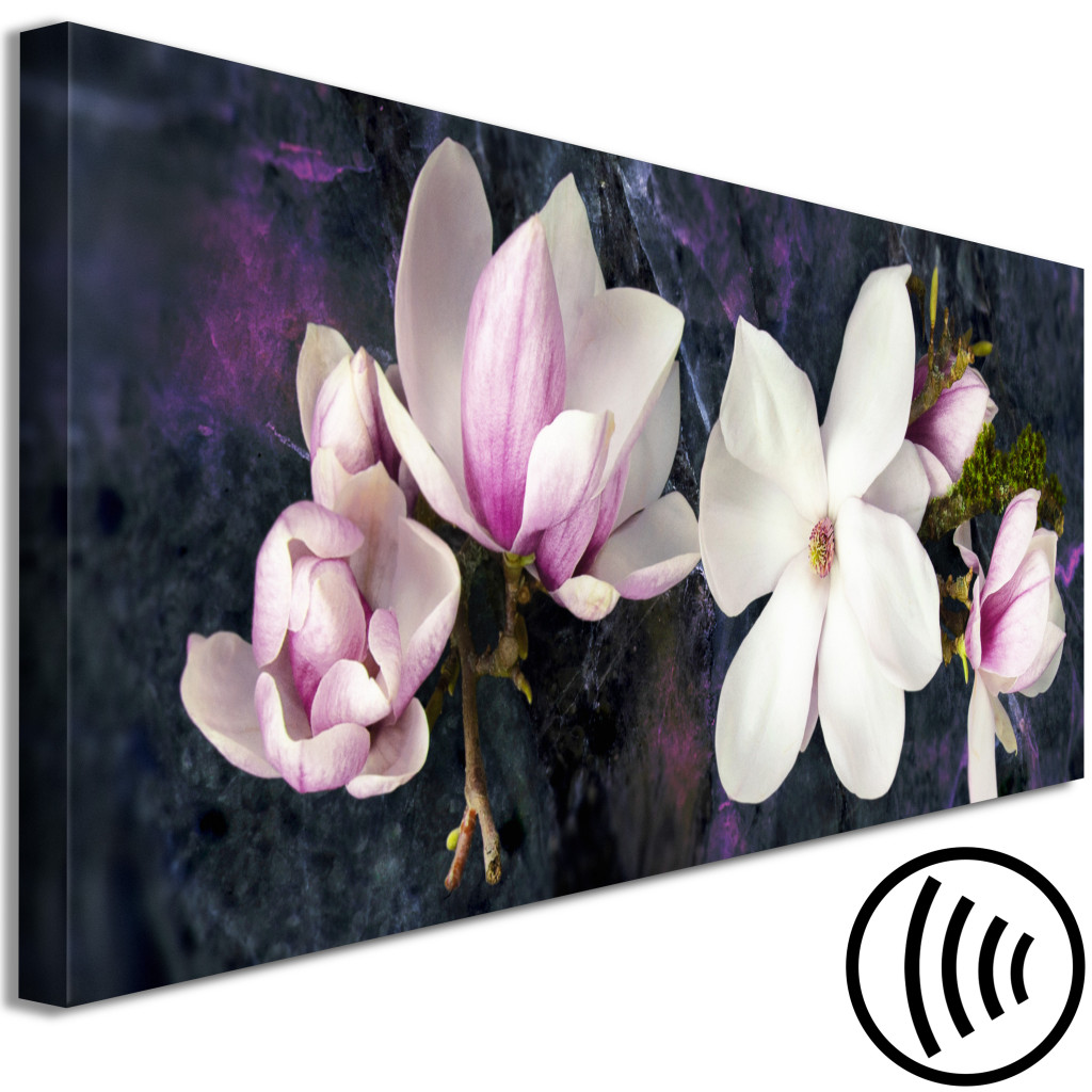 Schilderij  Magnolias: Avant-Garde Magnolia (1 Part) Narrow Violet