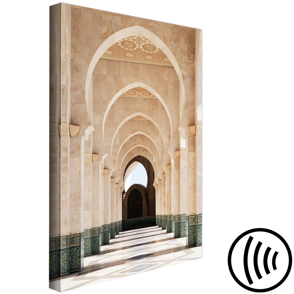 Tavla Ingången Till Moskén I Casablanca - Fotografi Av Arkitektur I Marocko