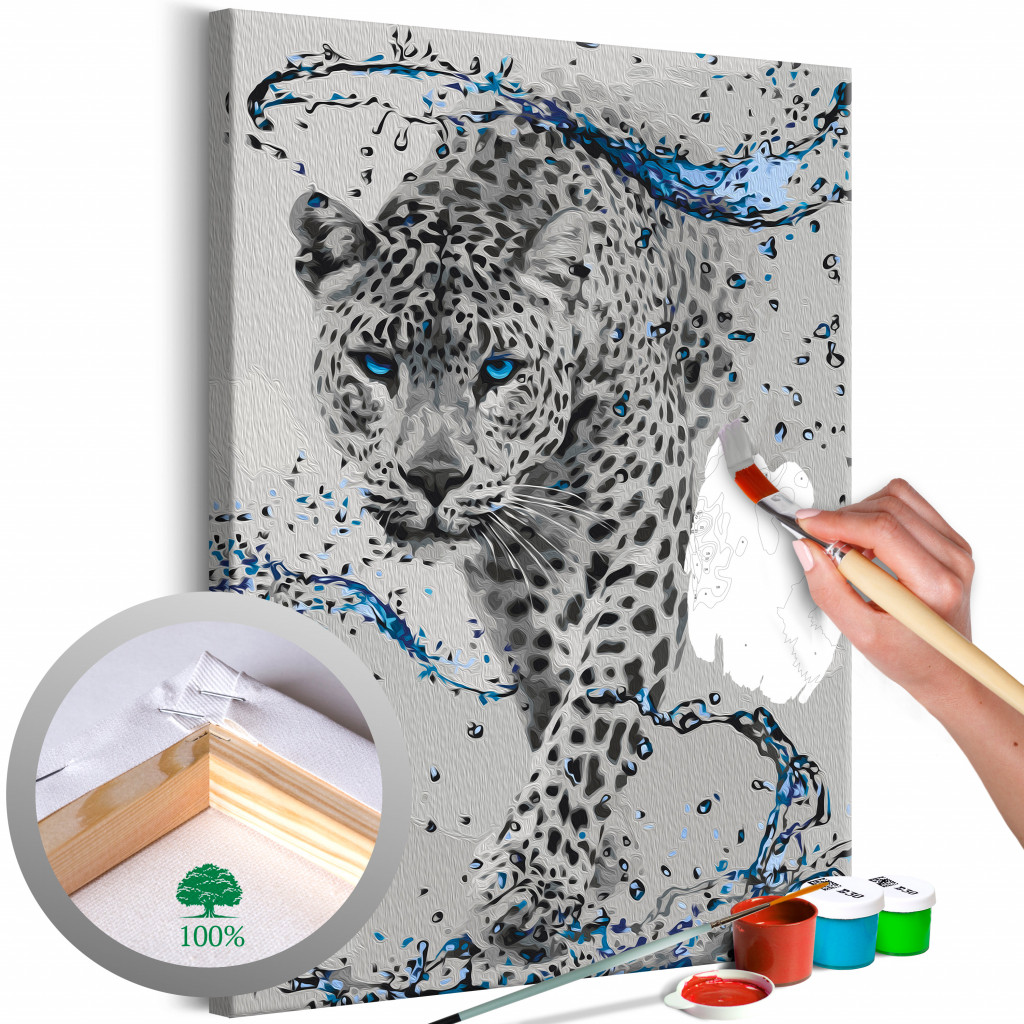 Desenho Para Pintar Com Números Blue Breeze And Leopard
