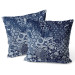 Sammets kudda Floral mosaic - composition in shades of blue and white 147272 additionalThumb 3