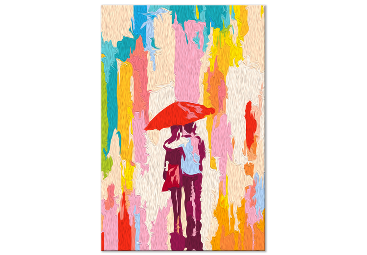 Paint by number Romantic Walk - Couple in Love in Colorful Rain 149772 additionalImage 6