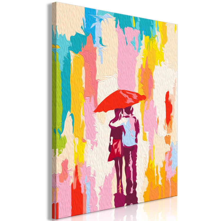 Paint by number Romantic Walk - Couple in Love in Colorful Rain 149772 additionalImage 3