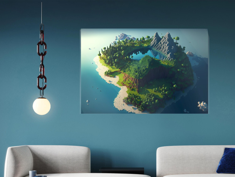 Wall Poster Green Island - An Archipelago With Mountains and a Lake Inspired by Minecraft 150672 additionalImage 14