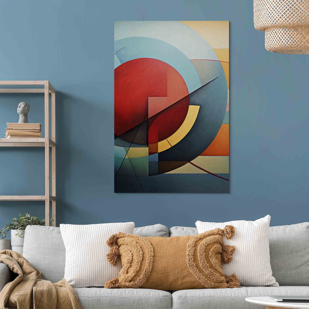 Schilderij  Abstract: Deconstruction Of Circles - A Geometric Composition In The Style Of Kandinsky