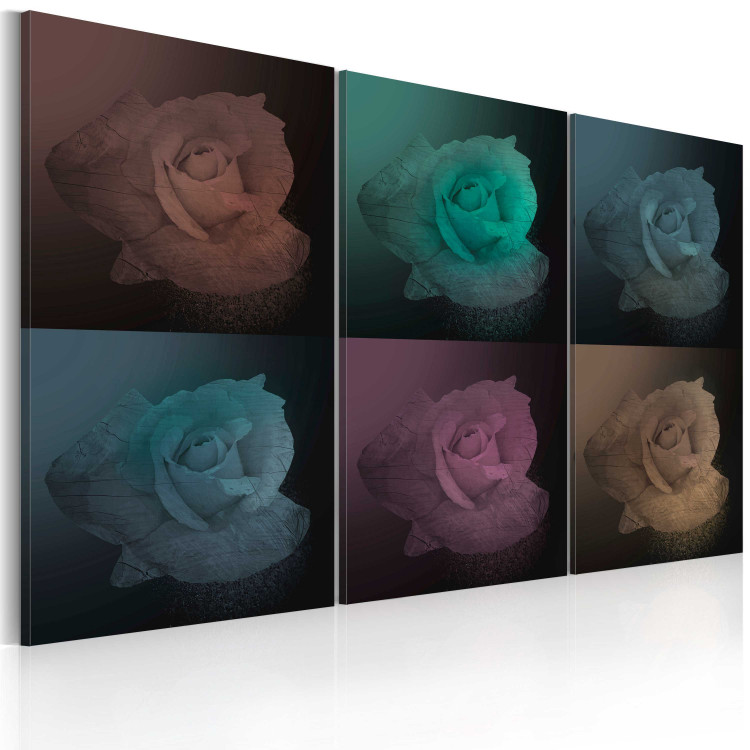 Tableau sur toile Rose en six couleurs 50172 additionalImage 2
