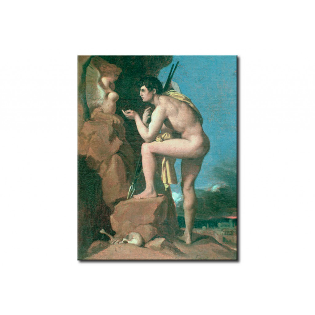 Schilderij  Jean-Auguste-Dominique Ingres: …dipus Und Die Sphinx