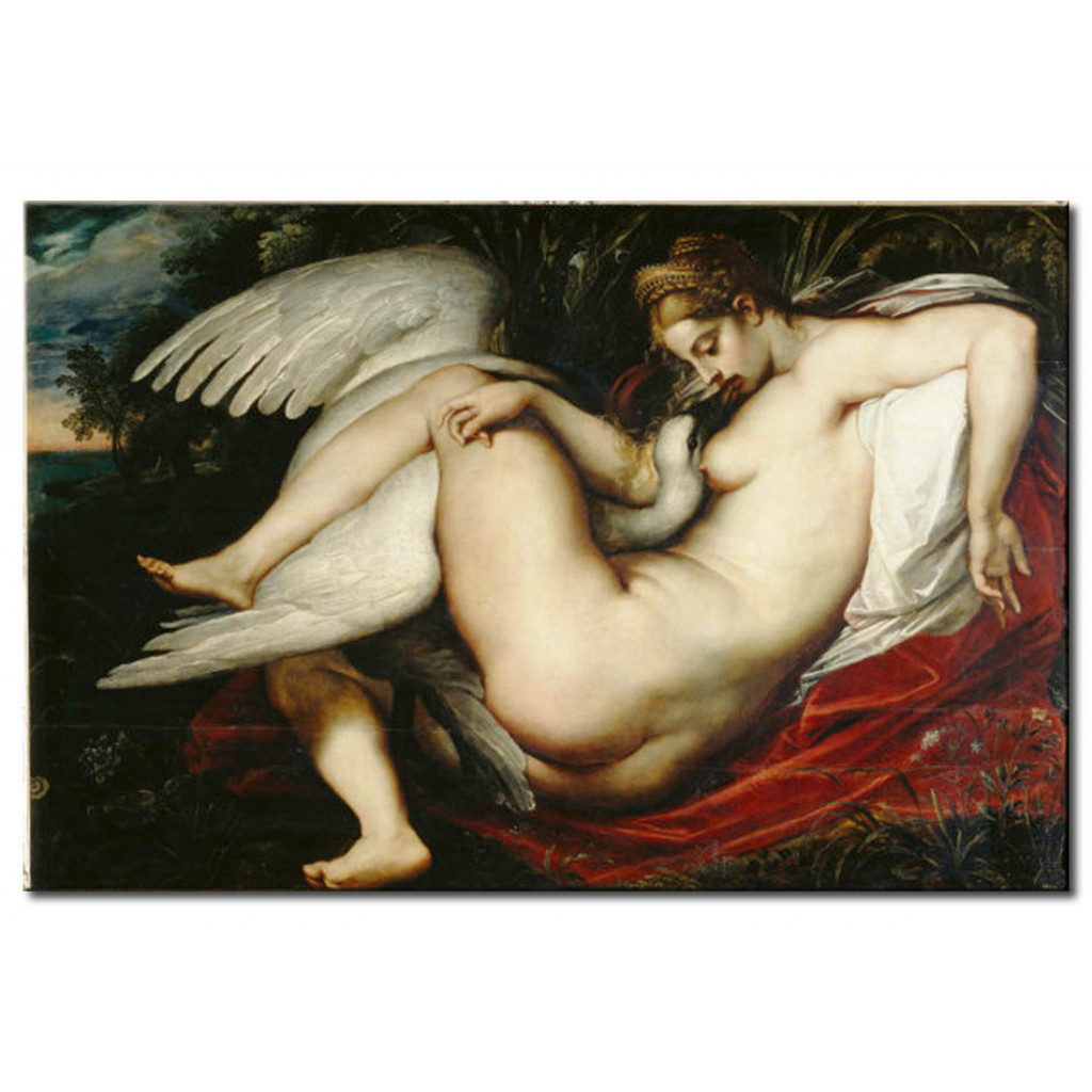 Schilderij  Peter Paul Rubens: Leda And The Swan