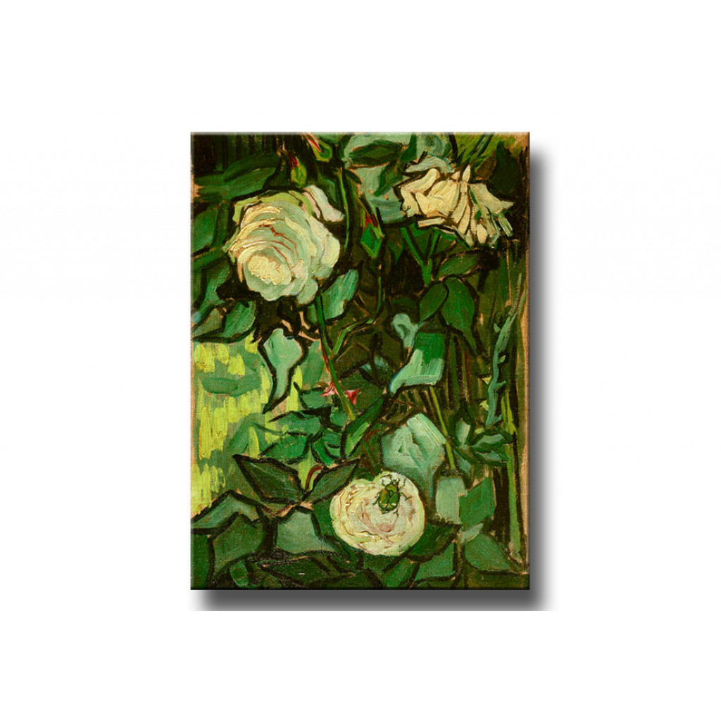 Schilderij  Vincent Van Gogh: Roses And Beetle