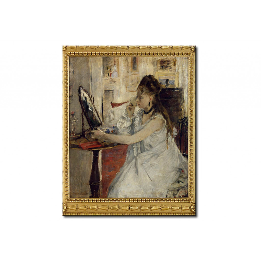 Schilderij  Berthe Morisot: Jeune Femme Se Poudrant (Young Woman Powdering Her Face)