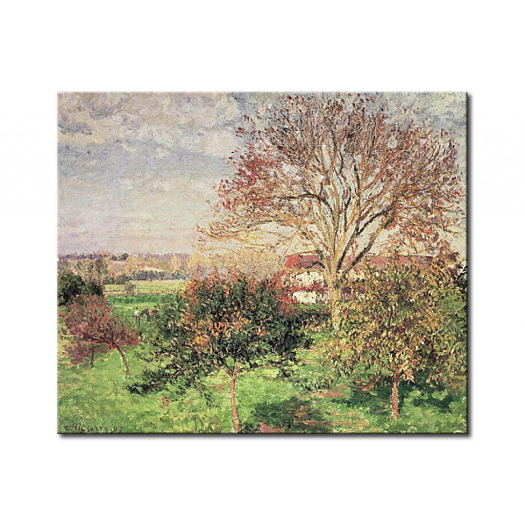 Schilderij  Camille Pissarro: Autumn Morning At Eragny
