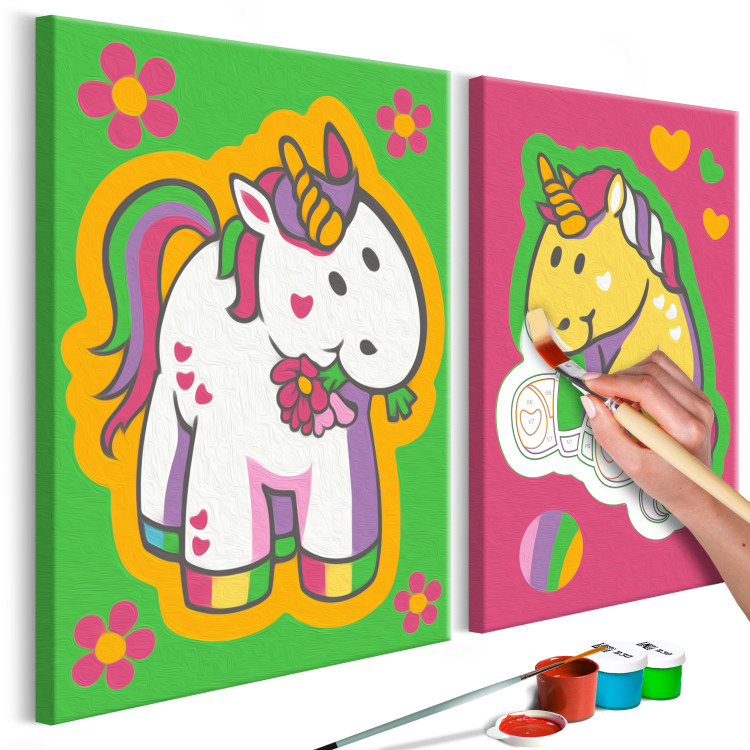 Set para pintar para niños Unicornios (en verde y rosa) 107282 additionalImage 3