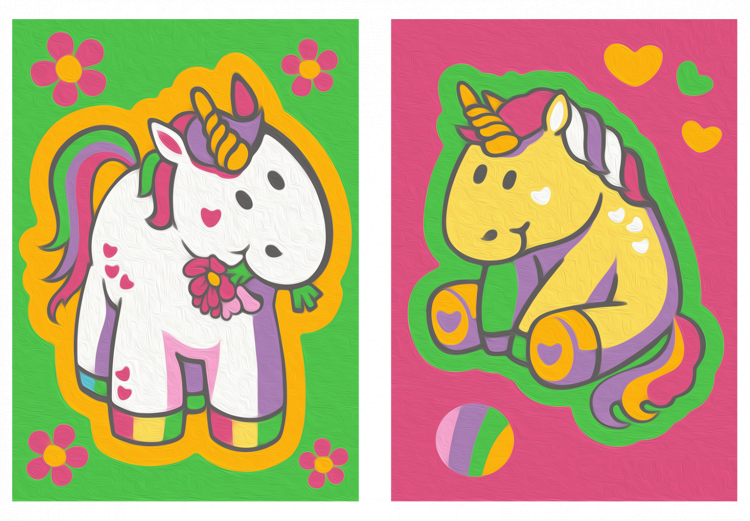Set para pintar para niños Unicornios (en verde y rosa) 107282 additionalImage 6