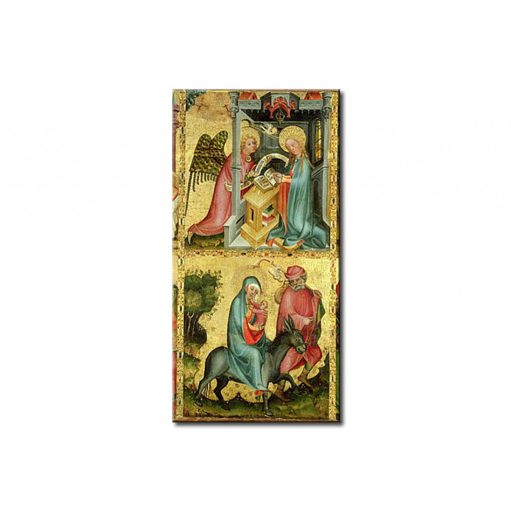 Reprodução Da Pintura Famosa The Annunciation And The Flight Into Egypt, From The Buxtehude Altar