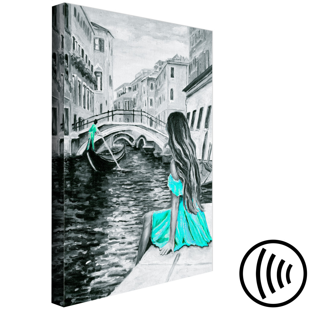Schilderij  Venetië: Far Dreams (1 Part) Vertical Blue