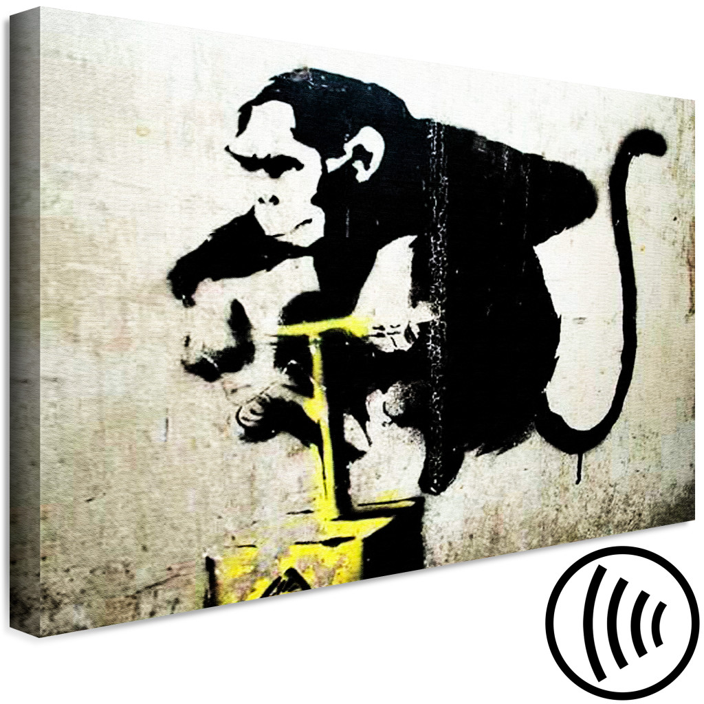 Schilderij  Street Art: Monkey Detonator By Banksy