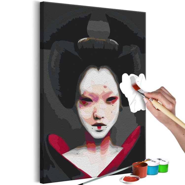 Cuadro numerado para pintar Black Geisha  134882 additionalImage 3