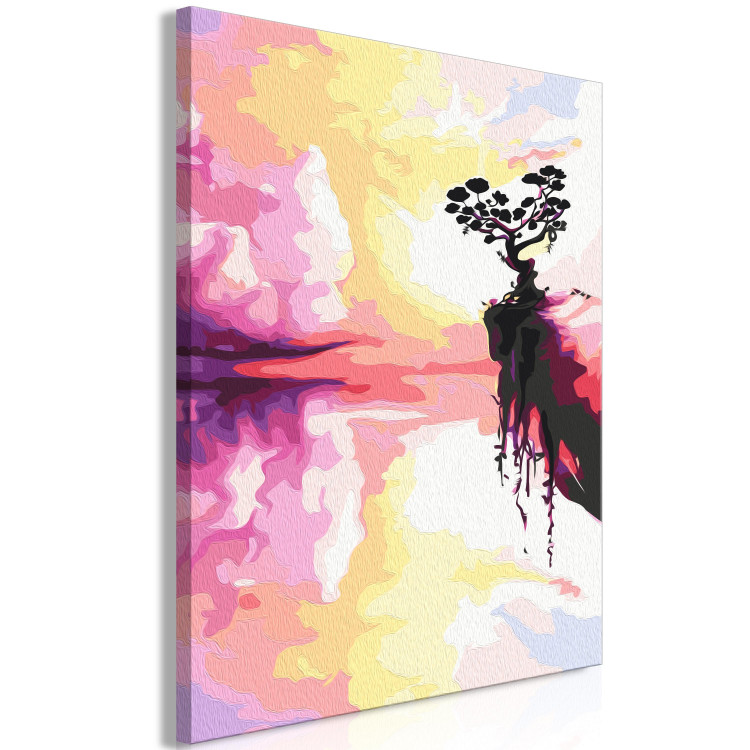 Wandbild zum Malen nach Zahlen Magical Sunset - Landscape With a Colorful Sky and a Tree 144082 additionalImage 5