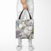 Borsa a sacco Floral impression - composition inspired by nature in green and grey 147482 additionalThumb 2