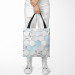 Shopping Bag Subtle hexagons - composition in shades of white and blue 147582 additionalThumb 2