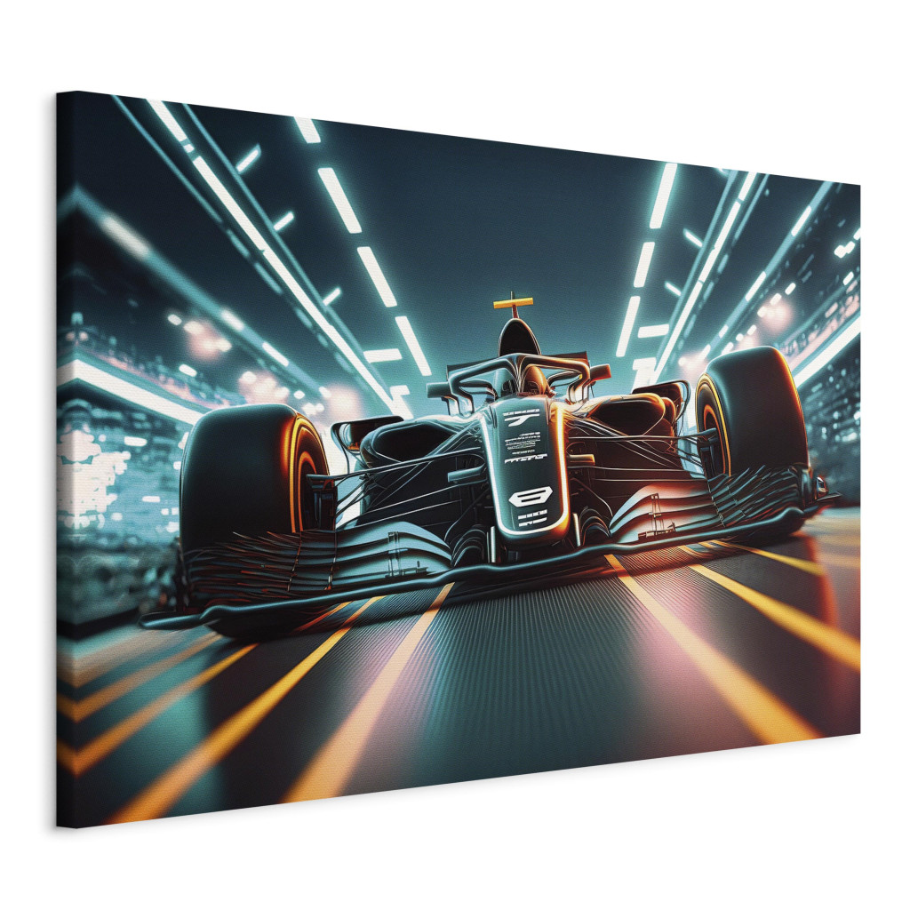 Schilderij Deadly Speed ​​- Formula 1 Car Racing To The Player’s Room [Large Format]