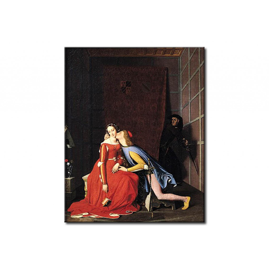 Schilderij  Jean-Auguste-Dominique Ingres: Francesca Da Rimini And Paolo Malatesta