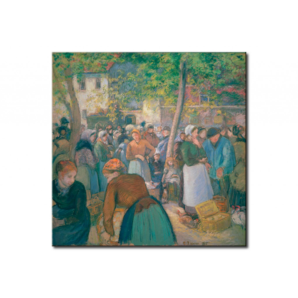 Schilderij  Camille Pissarro: The Poultry Market, Gisors
