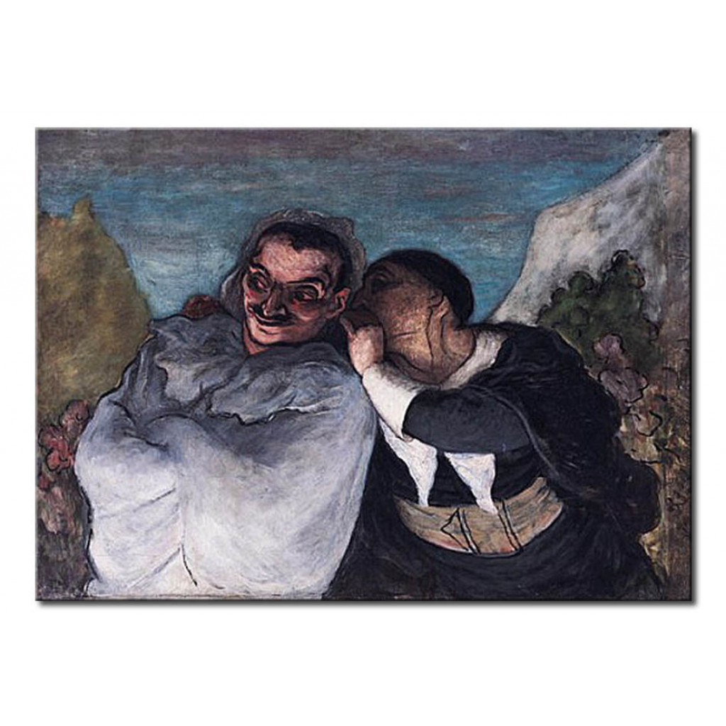Schilderij  Honoré Daumier: Crispin And Scapin, Or Scapin And Sylvester