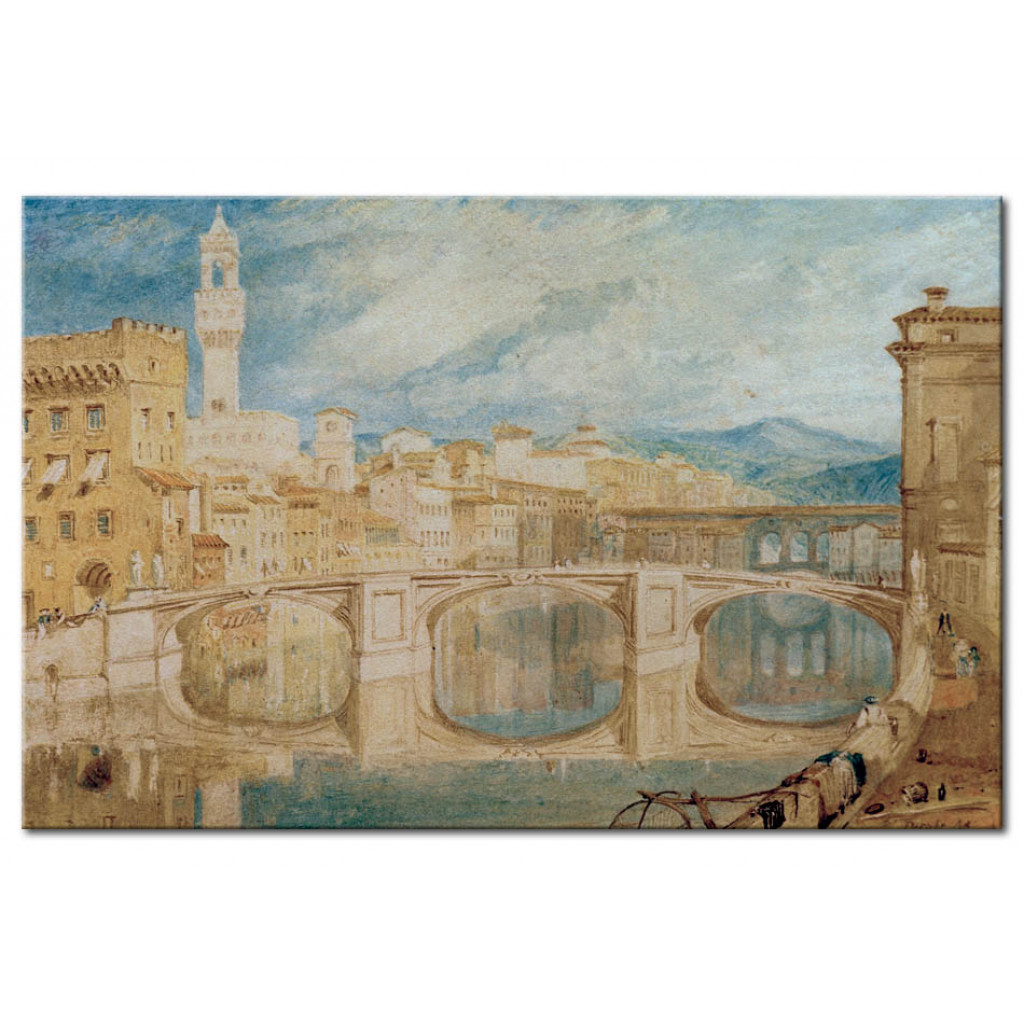 Quadro View Of Florence From Ponte Alla Carraia
