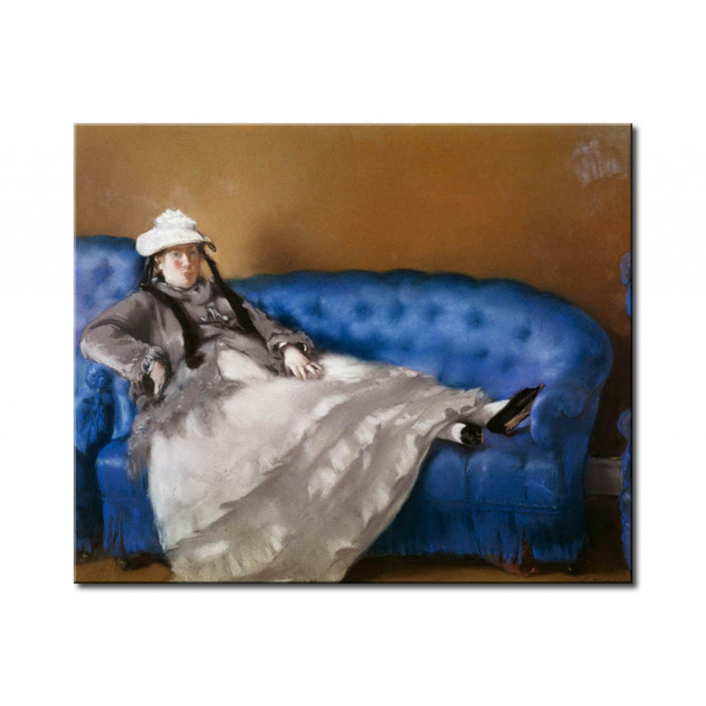 Schilderij  Edouard Manet: Madame Manet Au Canapé Bleu