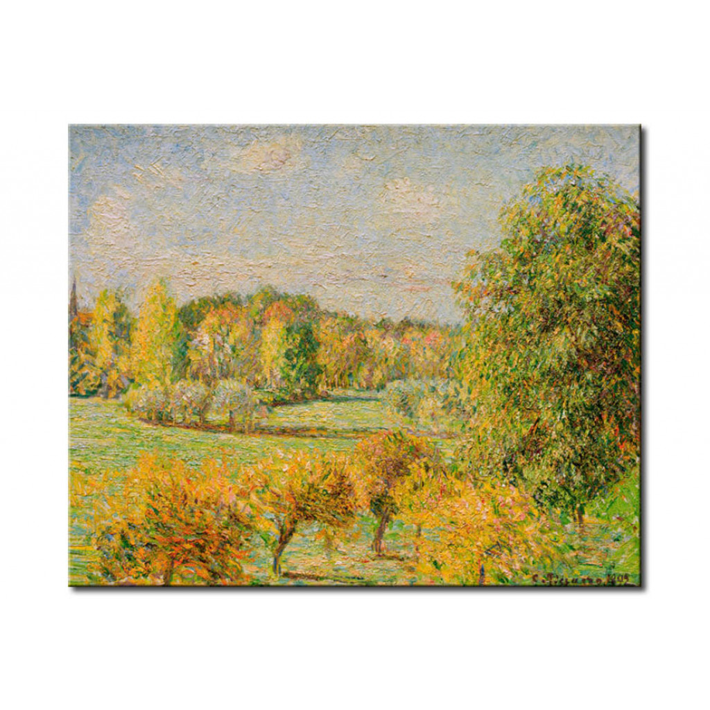 Schilderij  Camille Pissarro: Effet D'automne, Le Noyer, Eragny