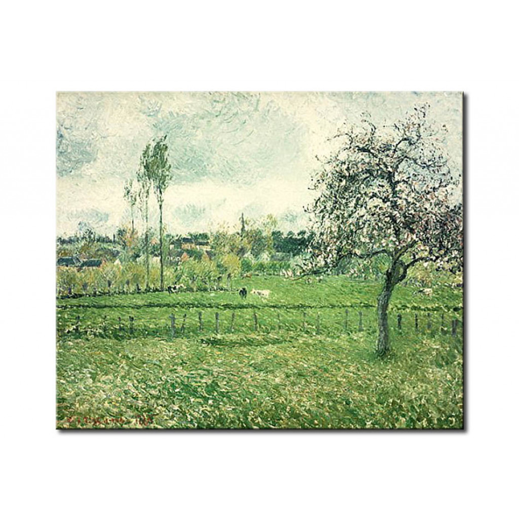 Schilderij  Camille Pissarro: Meadow At Eragny