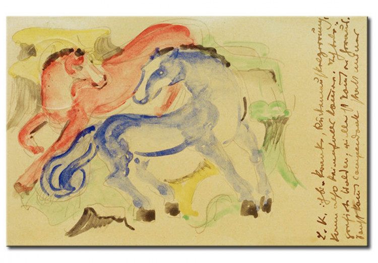 Reprodukcja obrazu Rotes und blaues Pferd 54182