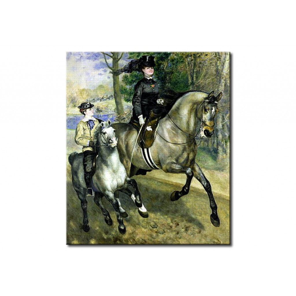 Canvastavla Horsewoman In The Bois De Boulogne
