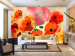 Wall Mural Velvety Poppies - Artistic Shot of Flowers in Energetic Colours 60382