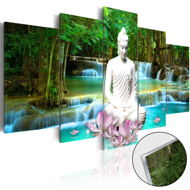 Stampa foto su acrilico Zen Waterfall [Glass] 94282