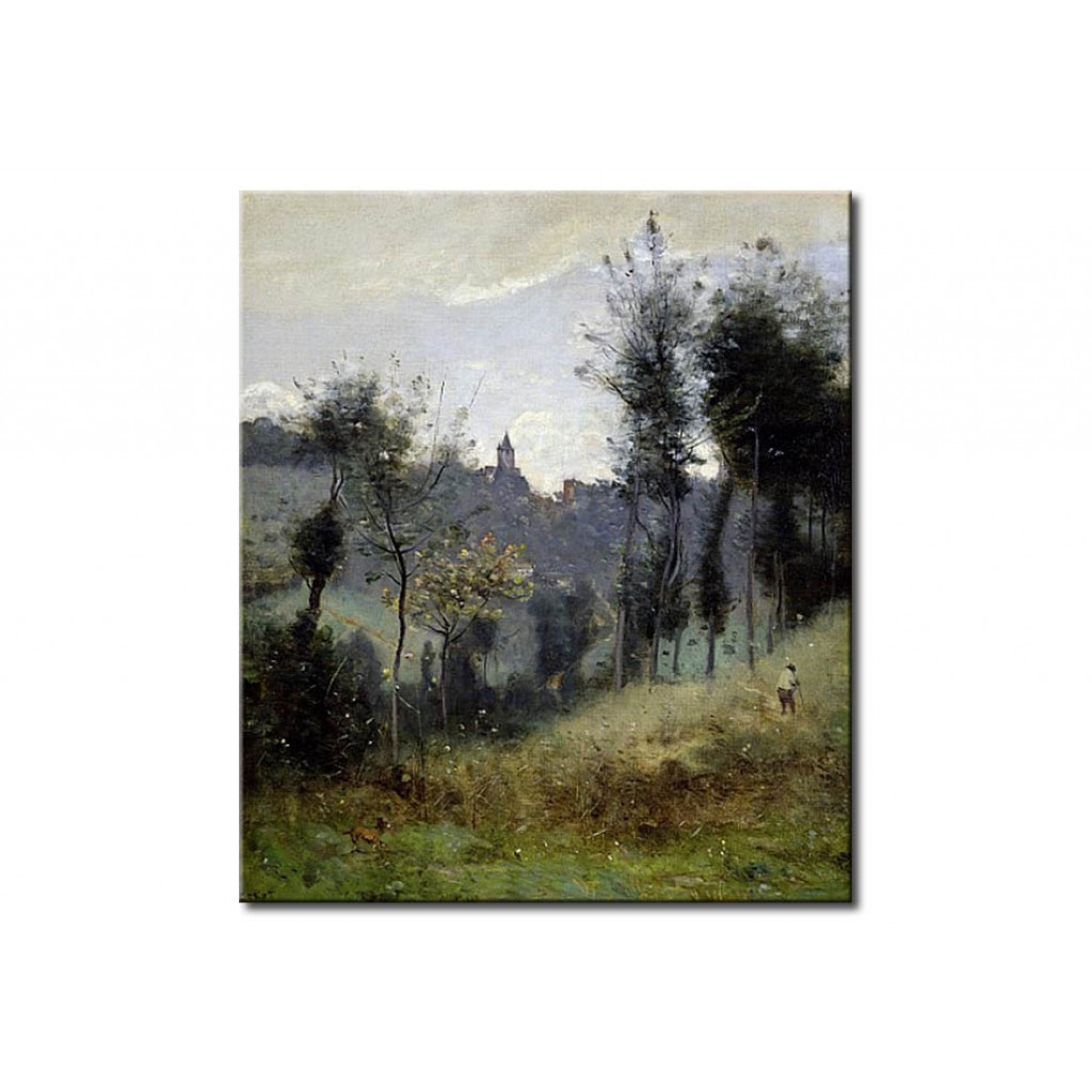 Schilderij  Jean-Baptiste-Camille Corot: Canteleu Near Rouen