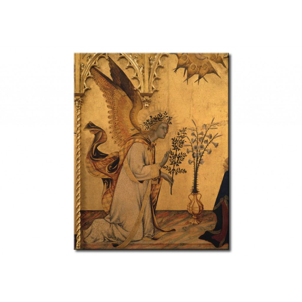 Schilderij  Simone Martini: The Annunciation To Mary