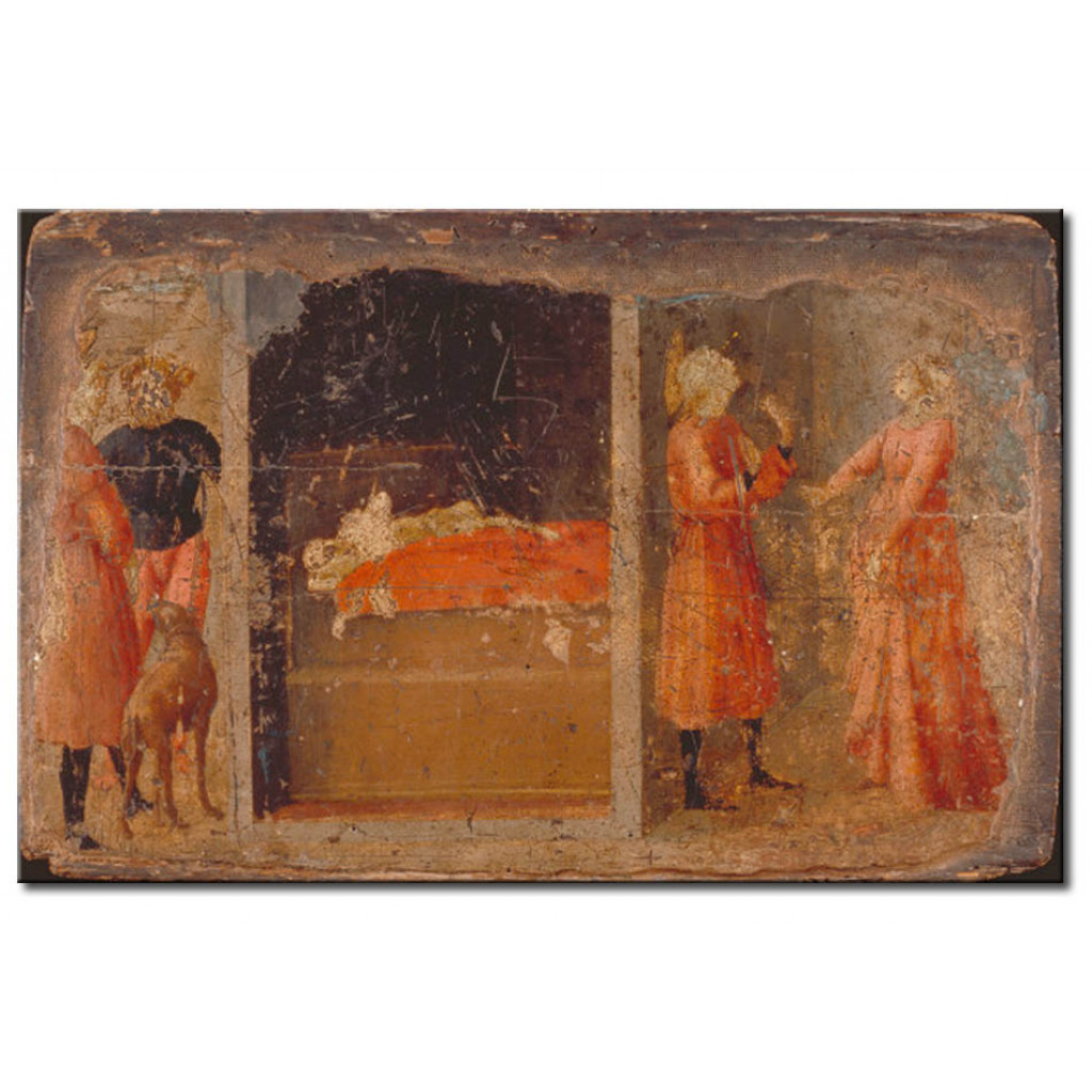 Schilderij  Masaccio: Three Scenes From The Life Of Saint Julianus